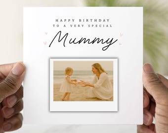 Custom Photo Mummy Birthday Card - Add Your Own Photo - Birthday Card For Mummy - Mummy Card - Personalised Card