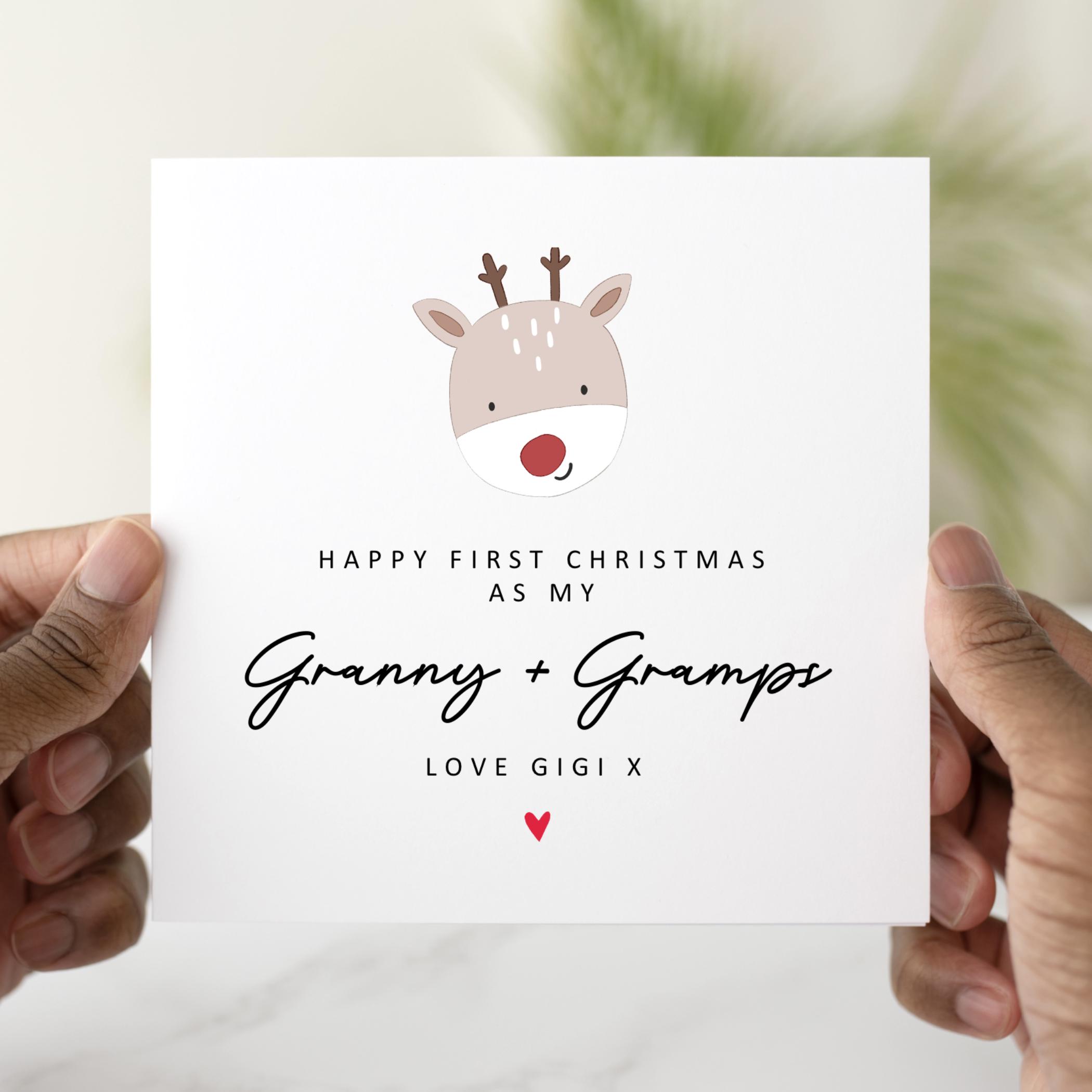 My First Christmas As Nana - Personalized First Christmas Gift For Grandma - Custom Accent Mug