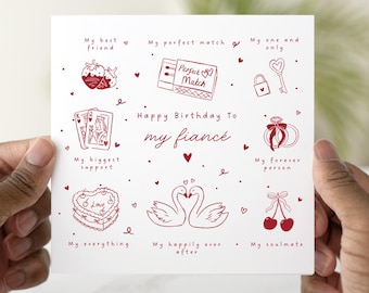 Fiancé Birthday Card for Him, Happy Birthday to My Fiancé, Birthday Card For Fiancé’, Future Husband Card, Soulmate Birthday Card