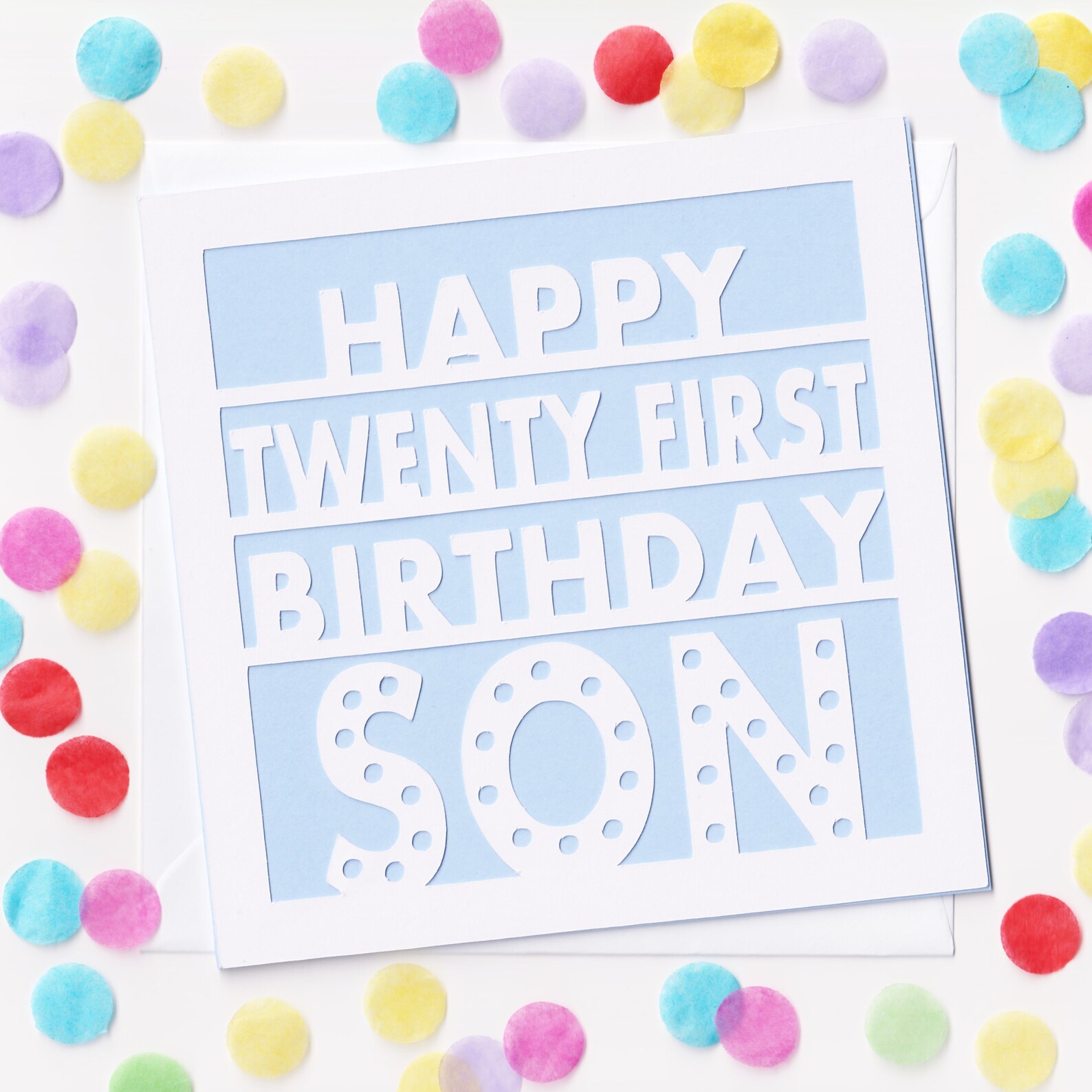 Son 21st Birthday Card Papercut 21st Birthday Card | Etsy
