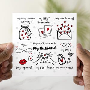My Husband Christmas Card - Romantic Christmas Card For Husband - Appreciation Husband Card - Husband Christmas Gift