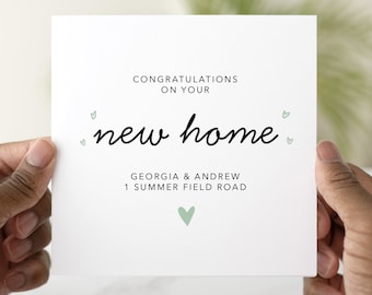 Personalised New Home Card - Congratulations On Your New Home - Happy Moving Day - New Home Card For Friends - New Home Gift