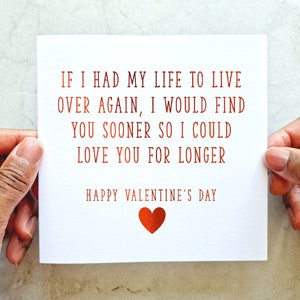 Cute Poem Valentine's Card - Romantic Valentine's Card For Partner - Valentine's Card For Husband, Wife, Boyfriend, Girlfriend - Red Foil