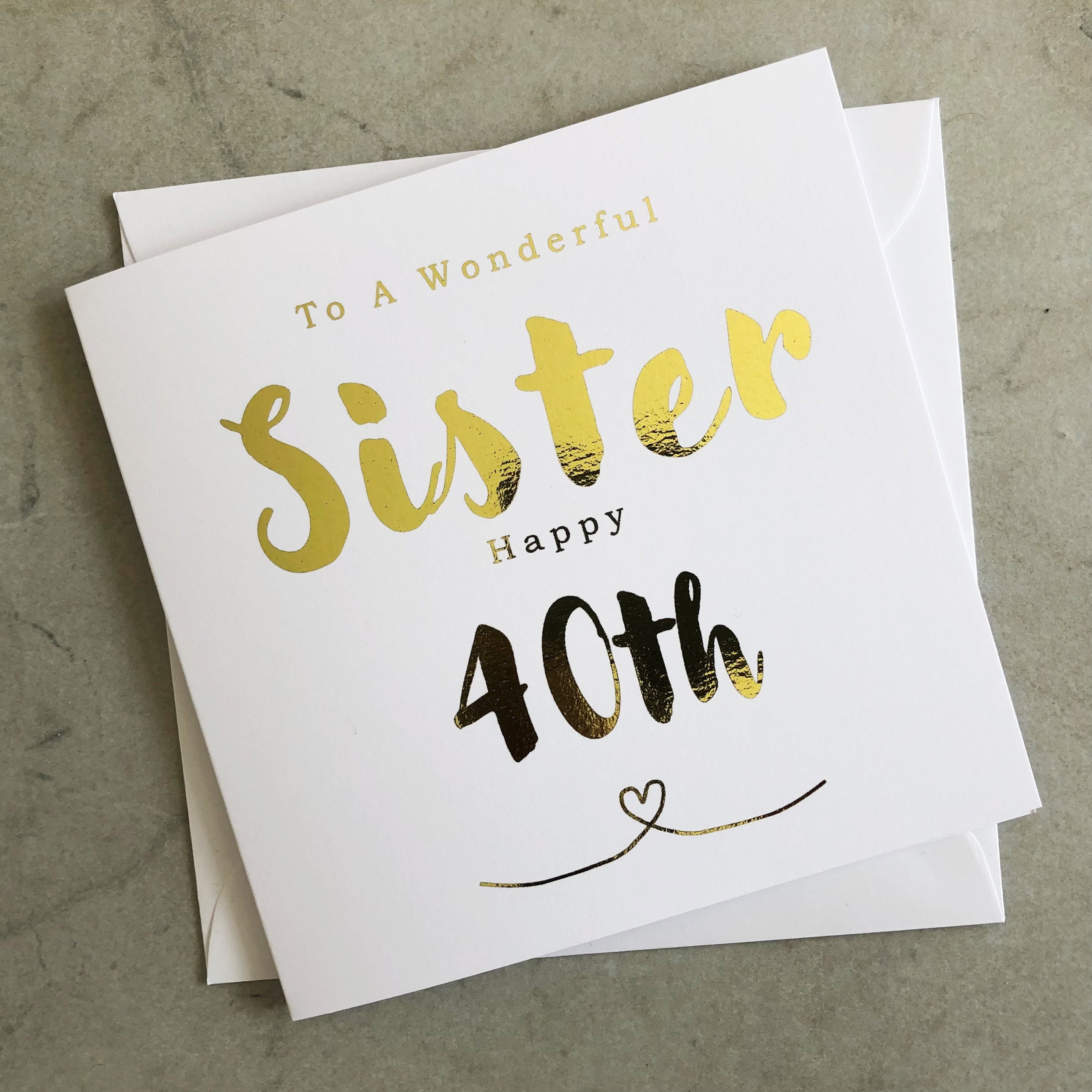 40th Birthday Gift Sister - Etsy 40th Birthday Gift Sister - Etsy