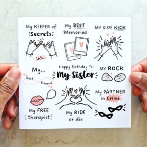 My Sister Birthday Card - Birthday Card For Sister - Sister Card - Card For Sister’s Birthday - Sister Birthday Gift - Thoughtful Card