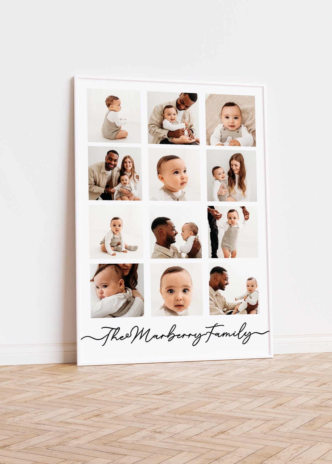 Personalised Family Photo Collage Print - High Quality Photo Poster ...