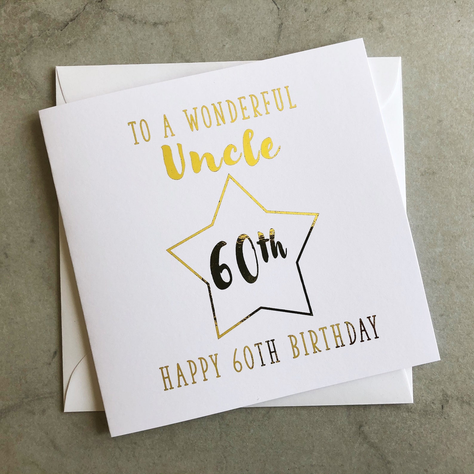 Uncle 60th Birthday Card 60th Birthday Card For Best Uncle | Etsy