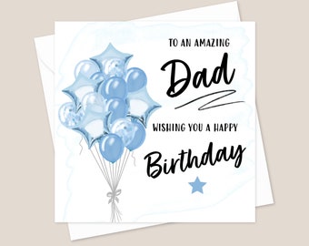 Dad Birthday Card - Birthday Card For Dad - Birthday Card Dad - Printed Card For Dad - Birthday Card - Dad Card- Dad Cards - Birthday Dad