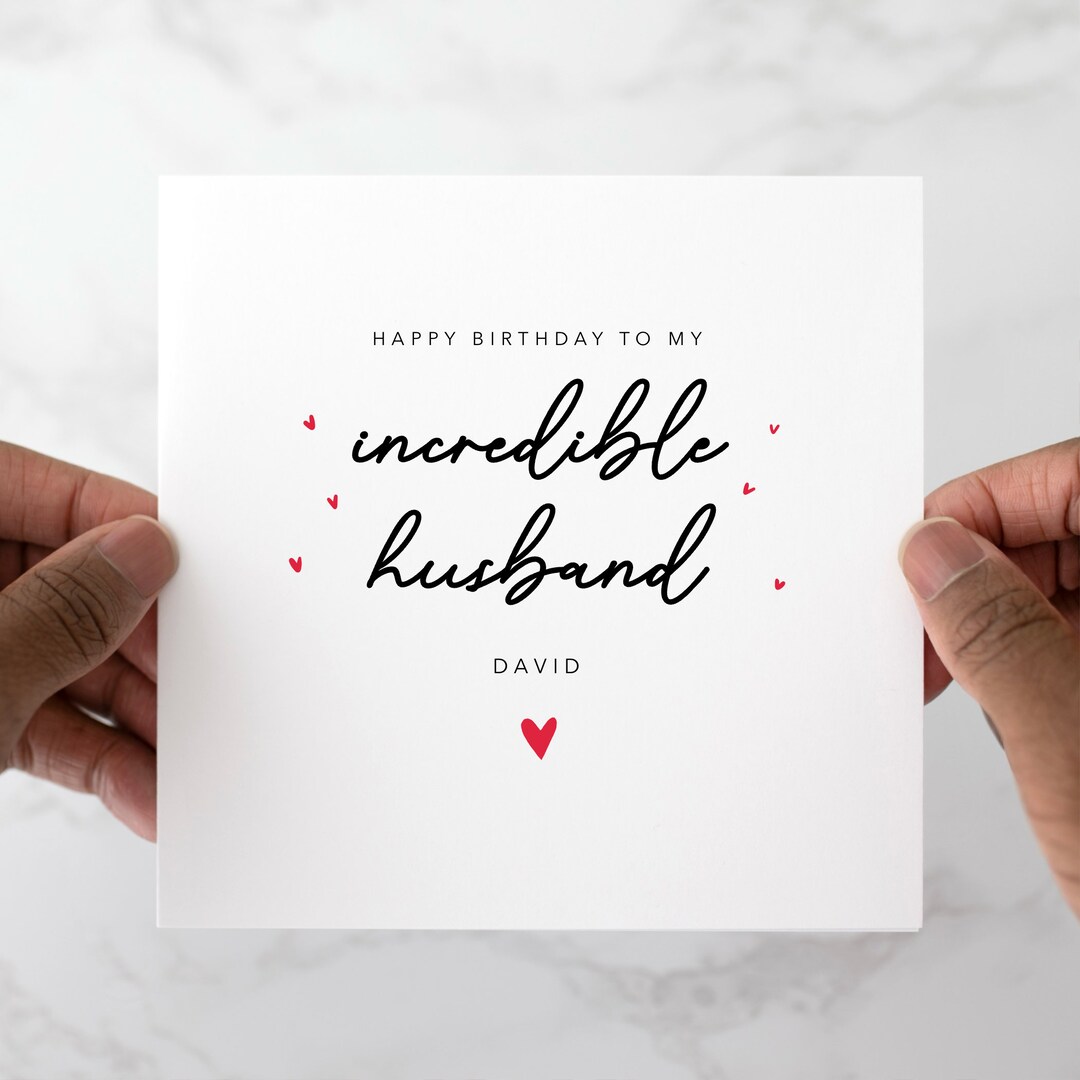 Personalised Husband Birthday Card - Birthday Card for Husband ...