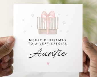 Auntie Christmas Card - Cute Christmas Card For Auntie - Christmas Card Auntie - Auntie Present Xmas Card
