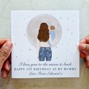 First Birthday As A Mummy Printed Birthday Card Birthday Card For New Mum Birthday Card 1st Birthday As A Mum Card Mum Birthday Card image 2