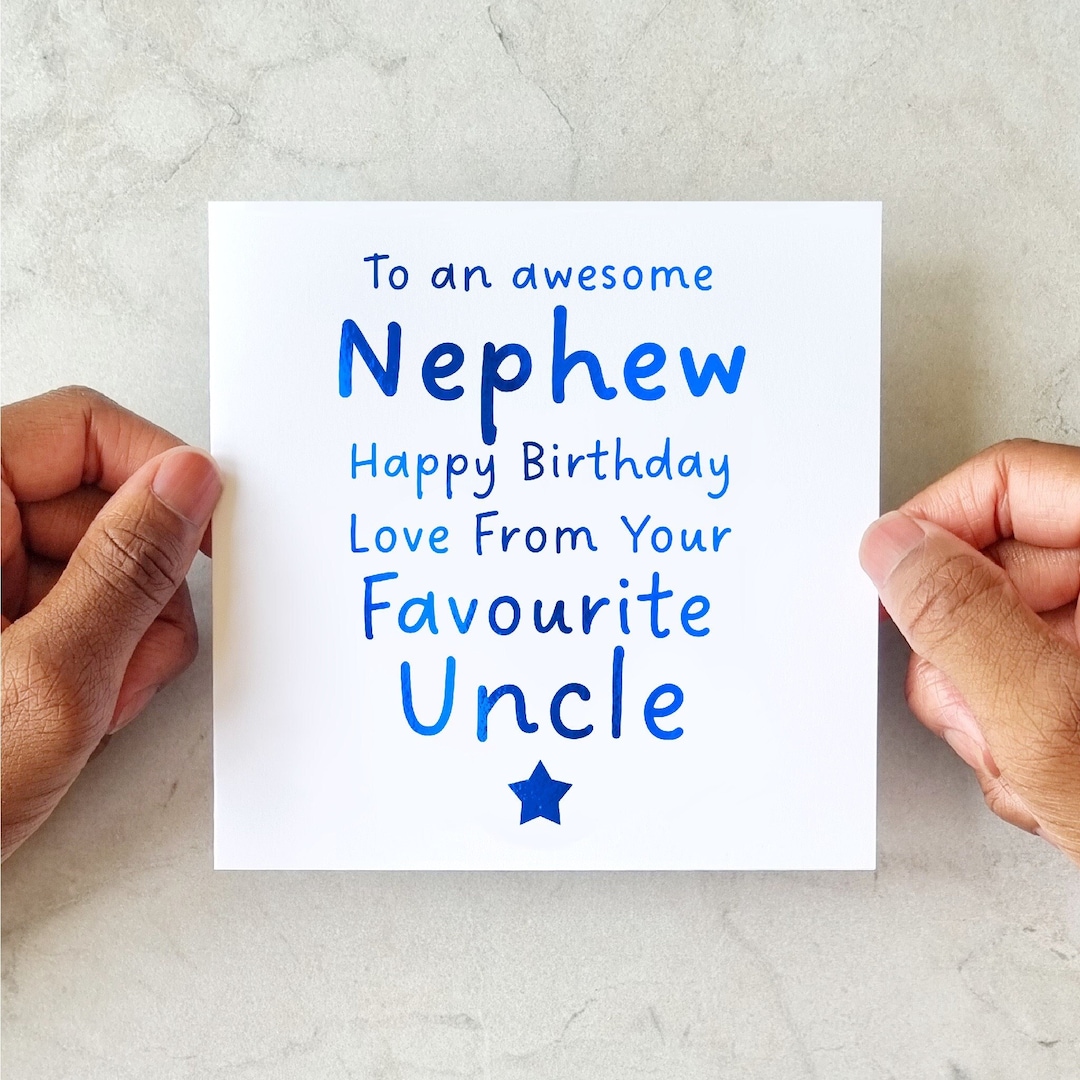 Nephew Birthday Card From Your Favourite Uncle Birthday Card for