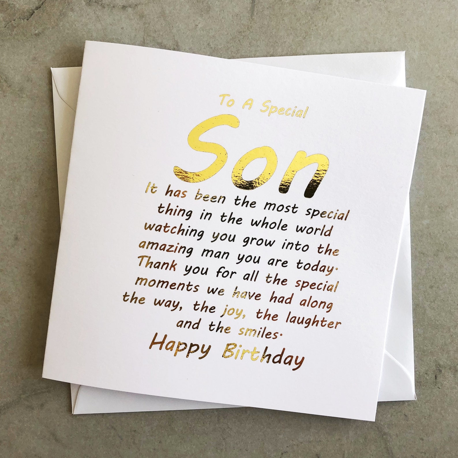 Son Birthday Card Birthday Son Card Birthday Card for Son Etsy