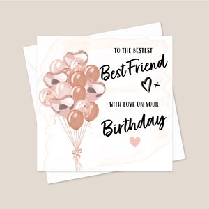 Best Friend Birthday Card - Birthday Card For Best friend - Bestie Birthday Card - Birthday Card Best Friend - Printed Card
