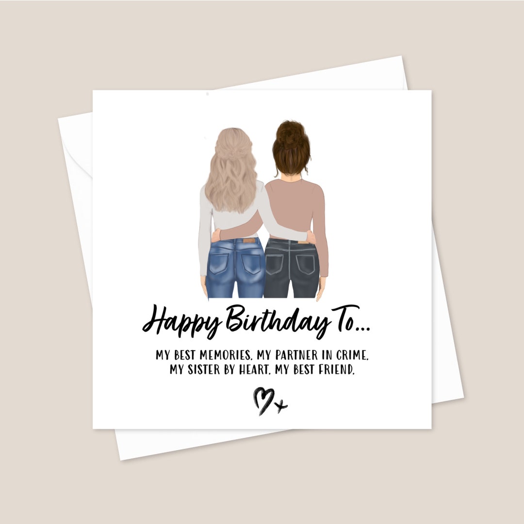 Personalised Bestie Birthday Card - Birthday Card for Best Friend ...