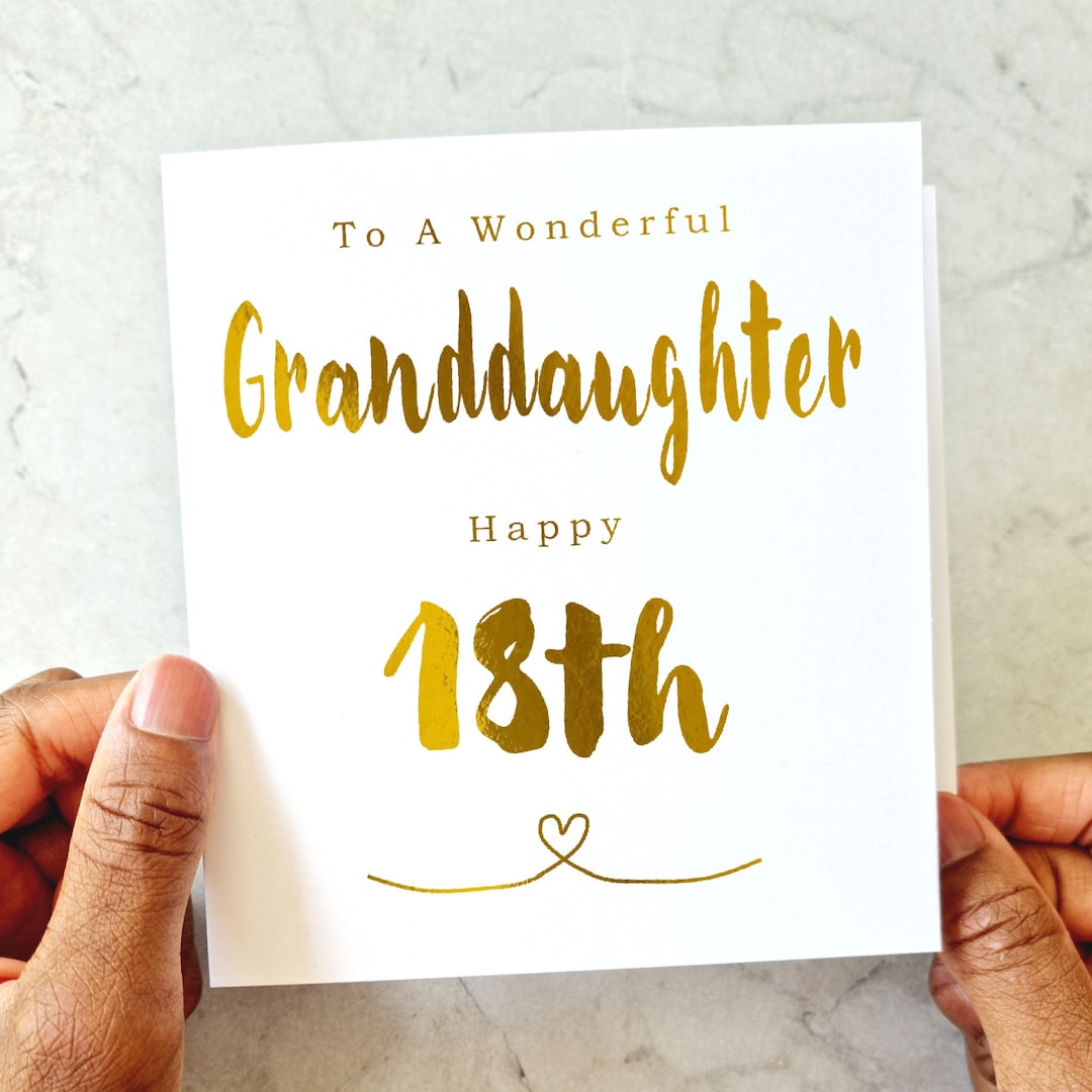 Granddaughter 18th Birthday Card - 18th Granddaughter Card - 18th ...