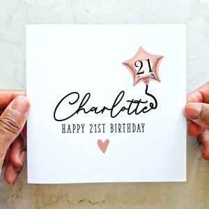 Personalised Any Age Birthday Card - Birthday Card For Daughter, Sister, Auntie, Friend  -  Card For 18th, 21st, 30th, 40th, 50th, 60th