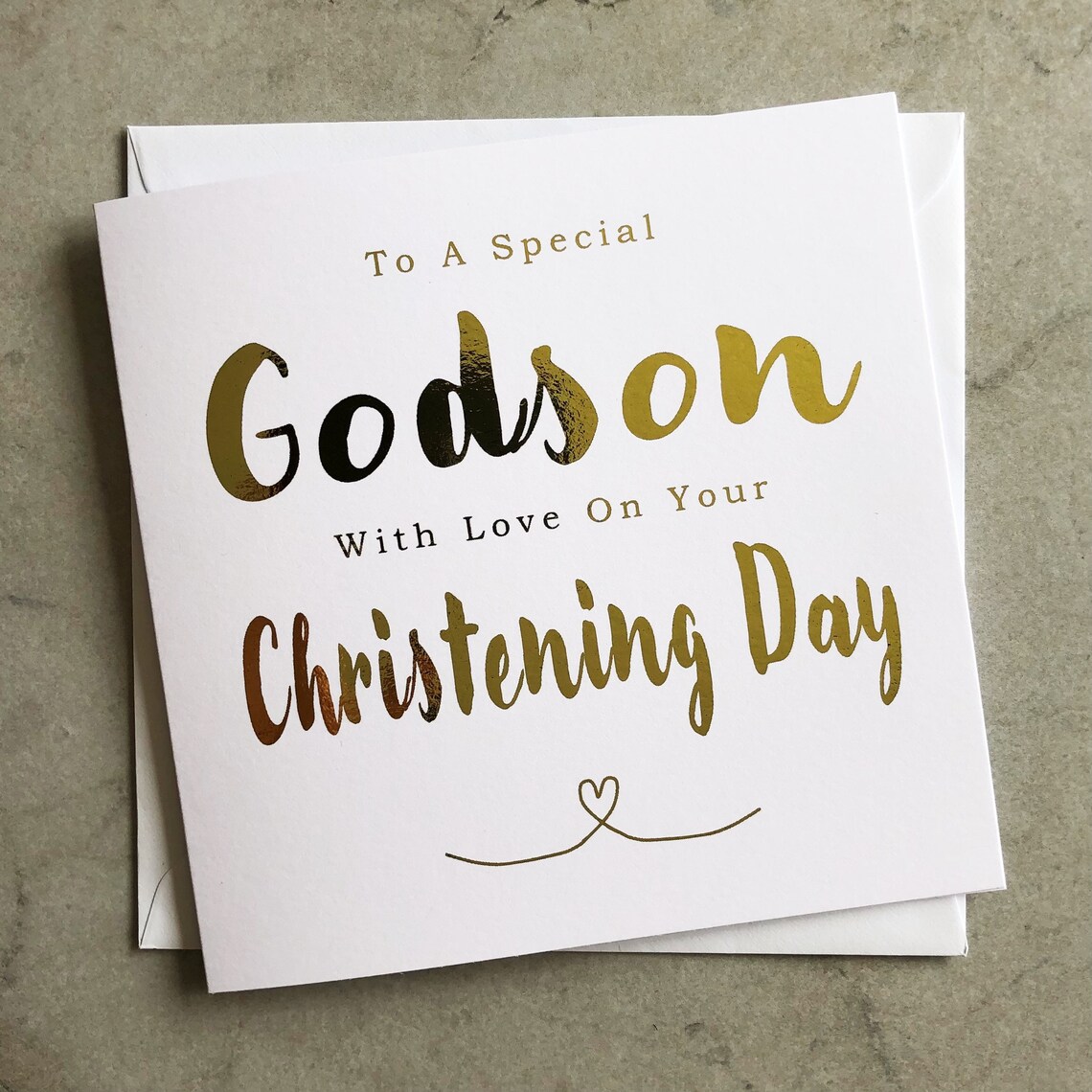 Christening Card Godson Christening Card God Son Card Etsy
