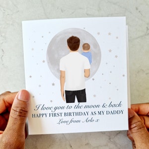 First Birthday As A Daddy Birthday Card - Birthday Card For New Dad - Birthday Card - 1st Birthday As A Dad Card - Dad Birthday Card