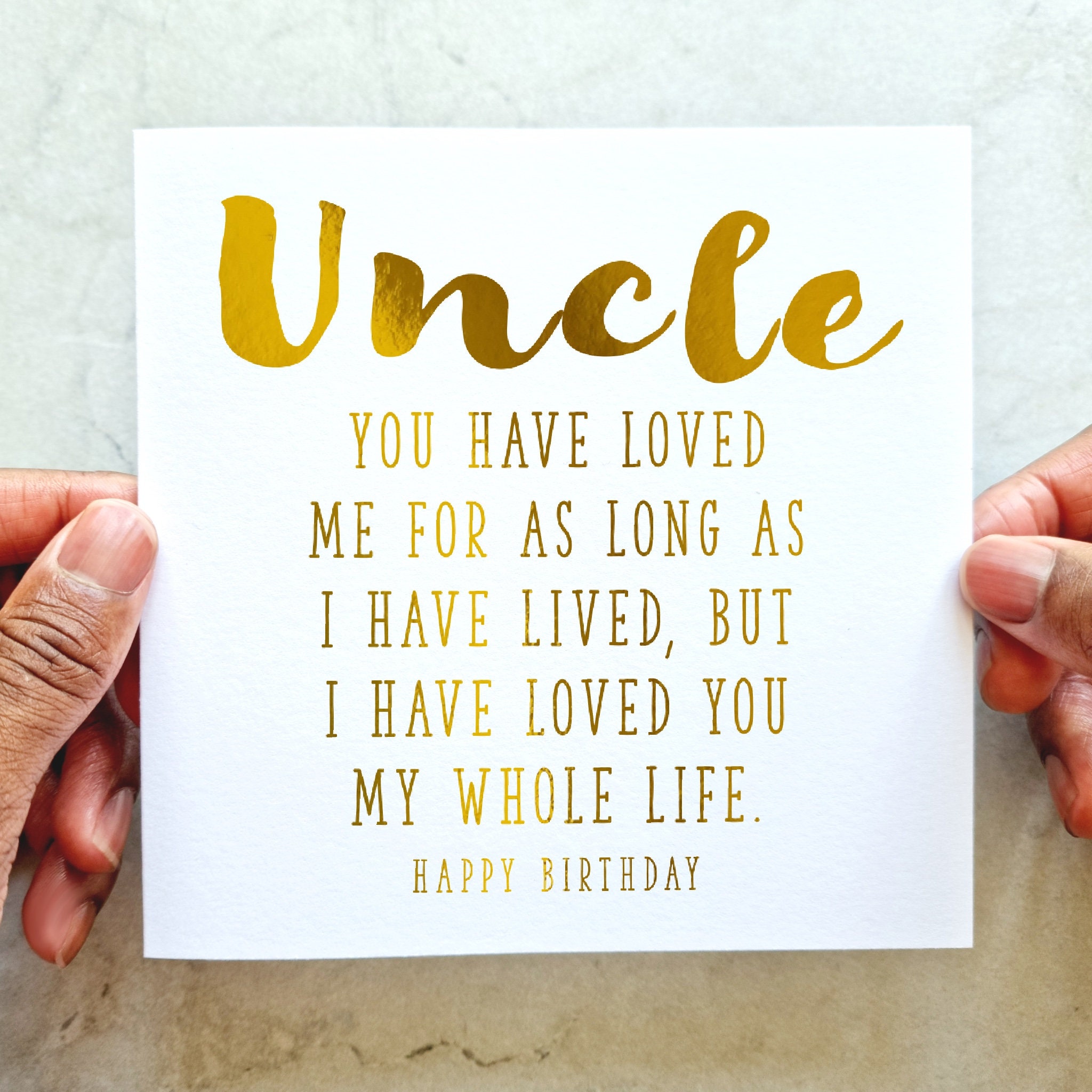 Carte D'anniversaire 92e Oncle – World's Most Amazing Uncle – Carte D'anniversaire Pour Oncle De La Part De Nièce Et Neveu, 145 Mm X 145 Mm, 92 Ans