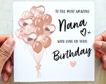 Nana Birthday Card - Birthday Card For Nana - Birthday Card Nana - Printed Card For Nana - Special Nana Birthday Card - Nana Card