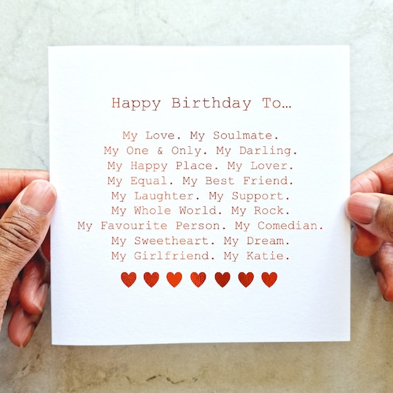 Personalized Birthday Cards For Your Girlfriends