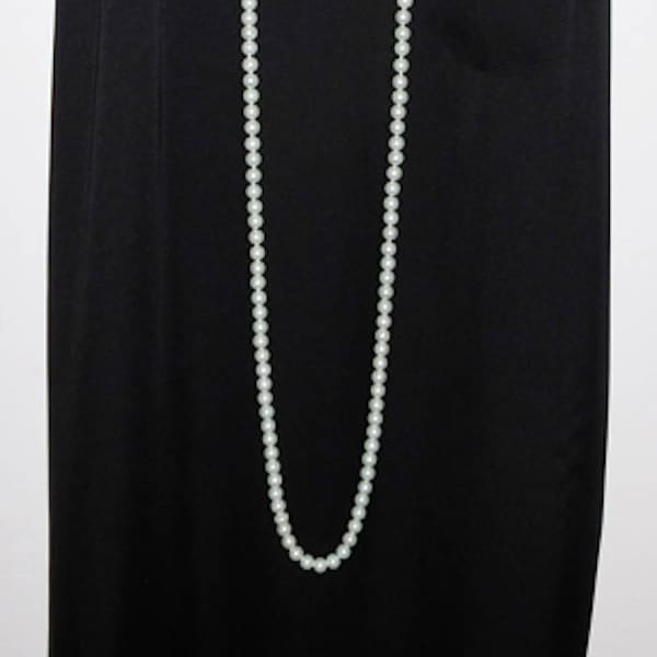 LONG - 60" Faux Pearl Necklace 1920s Style Charleston Flapper Downton Abbey