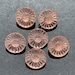 6 Gorgeous Vintage Pink Daisy Glass Buttons 1.5cm 