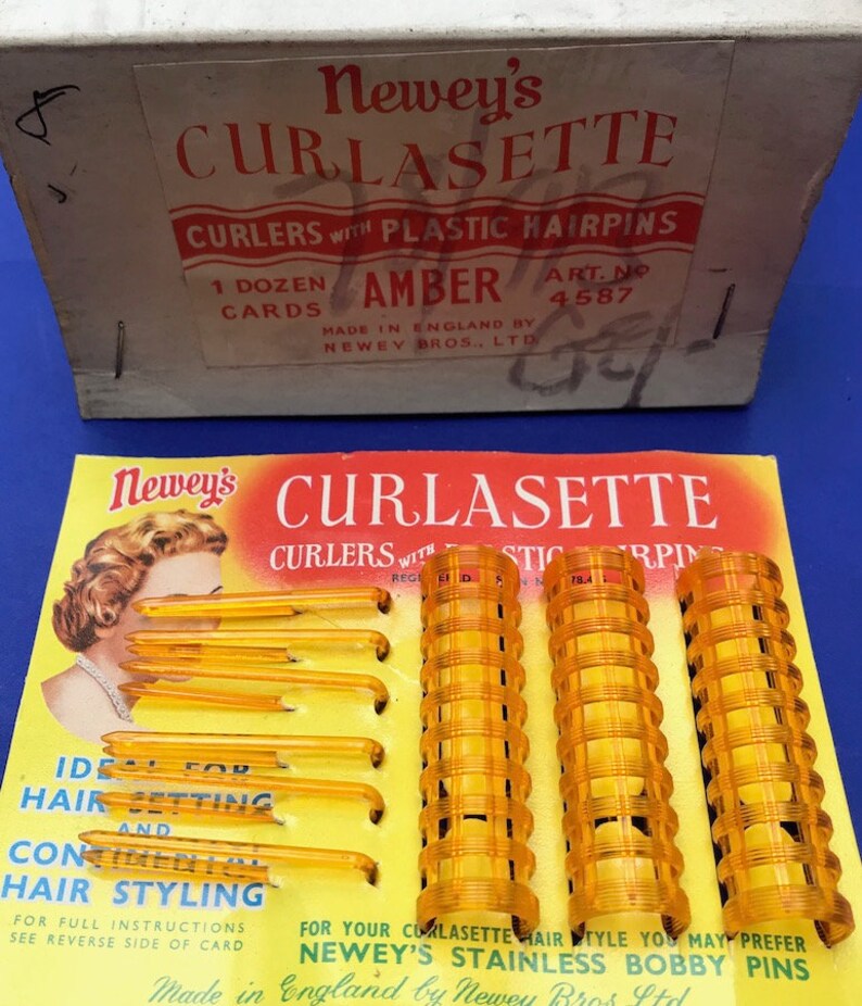 1950s Curlasette 2 5 6cm Curlers With Hairpins Made Etsy