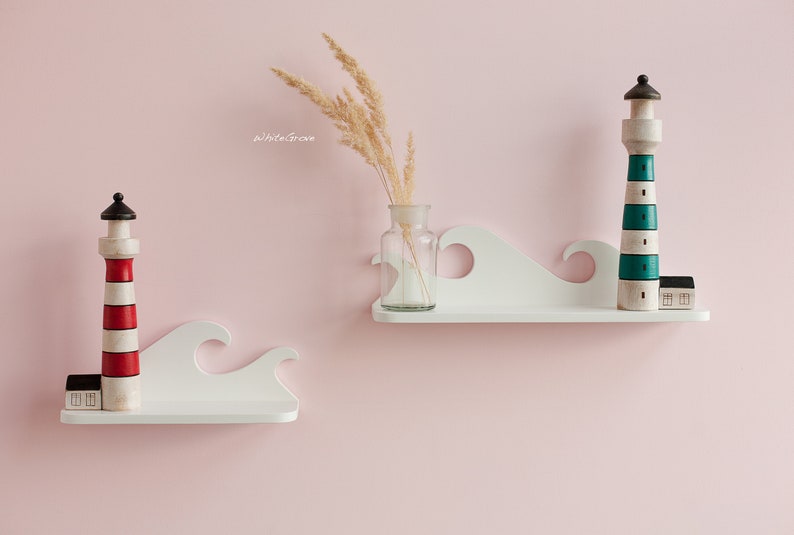 Coastal wall decor/coastal shelf/nursery shelve/kid Etsy