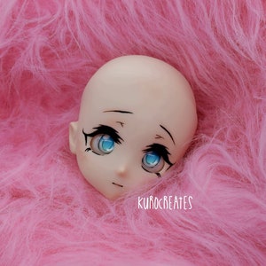 KuroCreates - Cabeça de boneca personalizada OOAK (pele de carne)