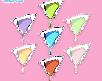 Monster Tongue Stickers – Creepy Cute Slime Tongue