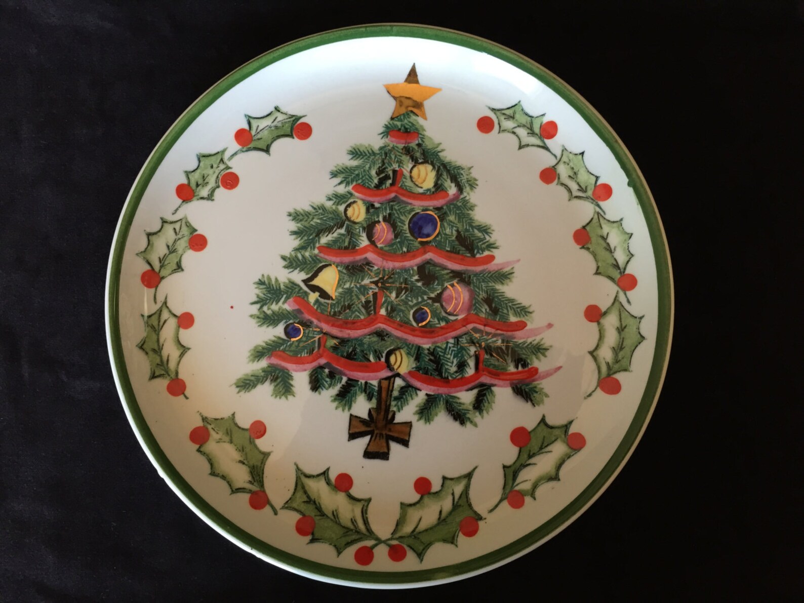 Lefton handpainted Christmas plates Etsy