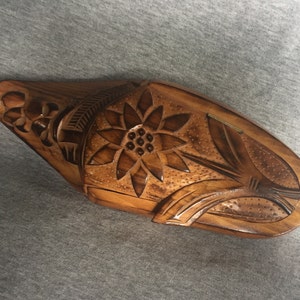 Wood Shoe Trinket Box