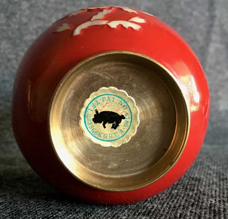 Vintage Red Lacquer Bud Vase