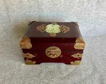 Vintage Chinese Jewellery Box Miniature Cabinet Lacquer Vintage Chinese Jewellery Box Miniature Cabinet Lacquer
