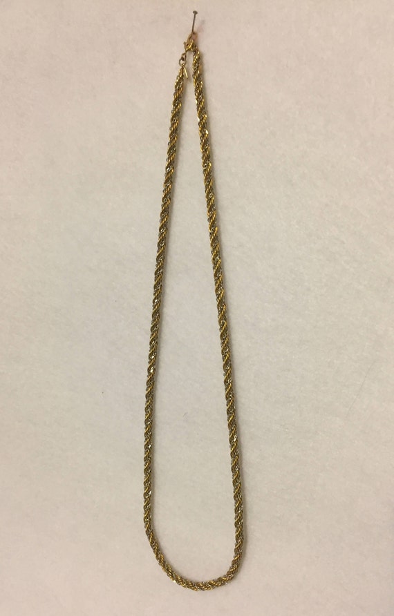 Vintage Monet Braided Gold/Silver Necklace