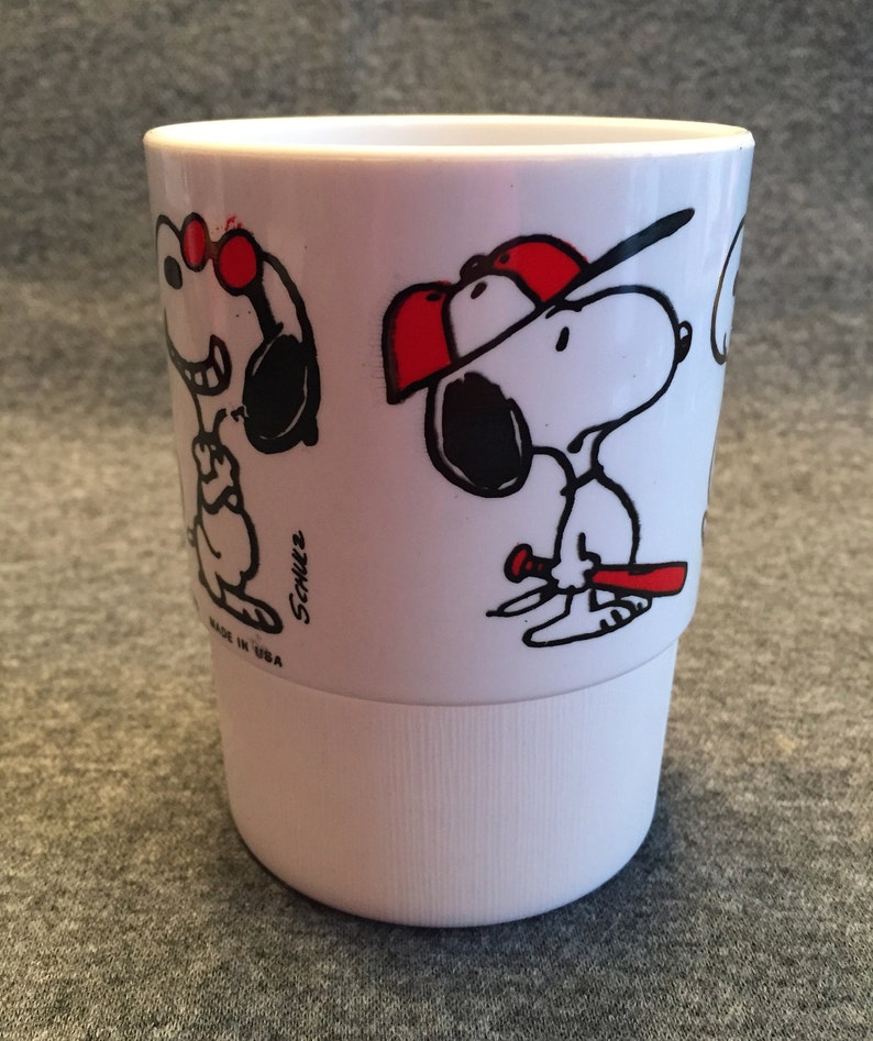 Vintage Snoopy Plastic Tumbler