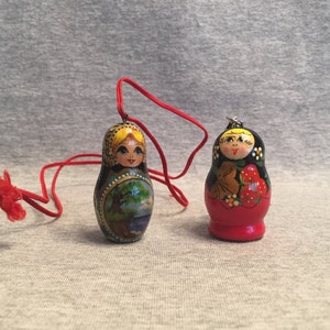 Vintage Mini Matryoshka Souvenir Dolls
