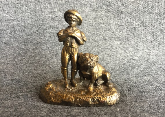 brass bulldog figurine