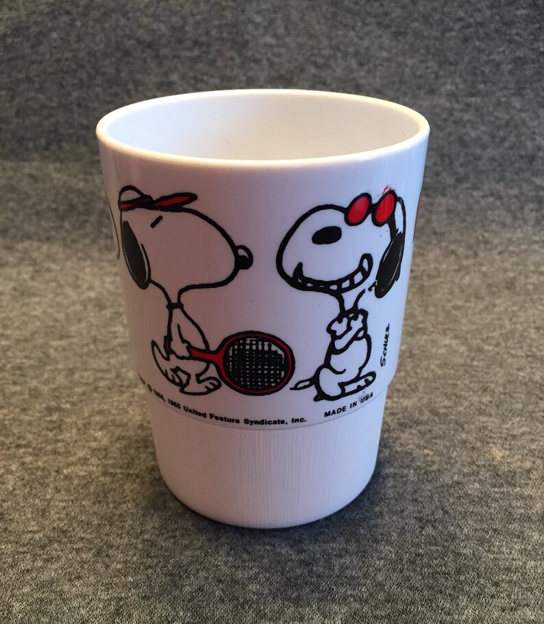 Vintage Snoopy Plastic Tumbler