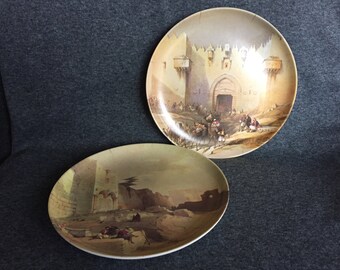 Vintage Jerusalem Melabel Plates