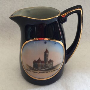 Minneapolis Court House Souvenir Pitcher