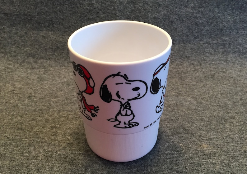 Vintage Snoopy Plastic Tumbler
