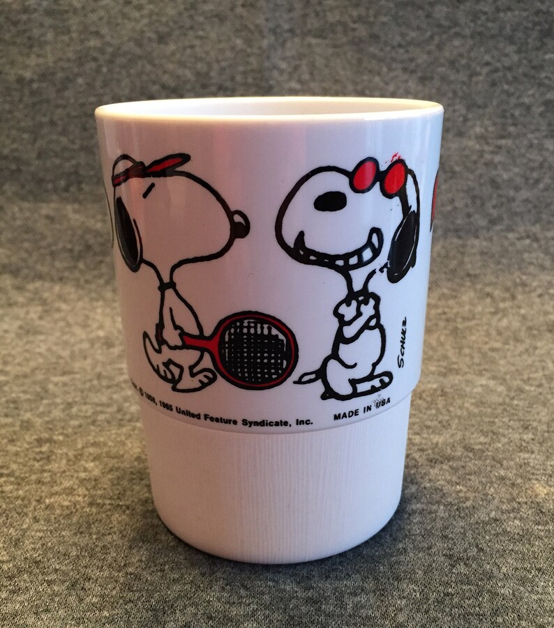 Vintage Snoopy Plastic Tumbler