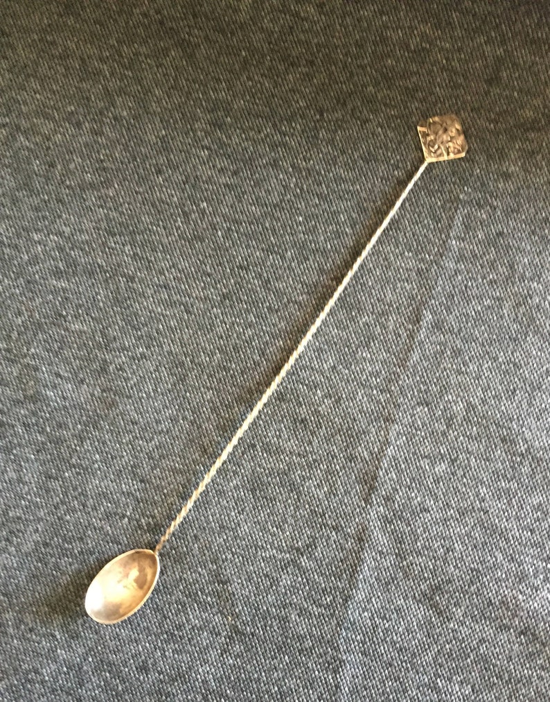 Vintage Sterling Olive Spoon Etsy