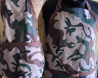 Dad and Me Camo BBQ Aprons