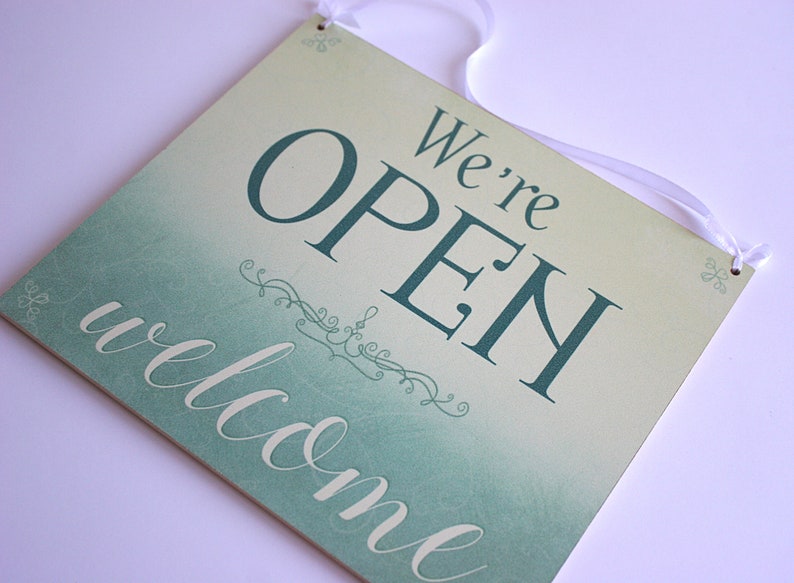 OPEN/CLOSED Shop Sign Double Sided Store Informational Etsy