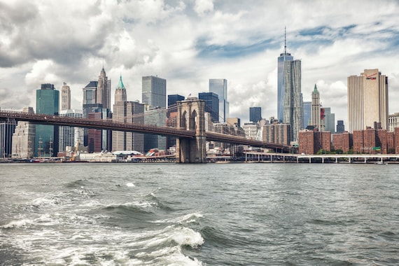 New York photography, Brooklyn Bridge, New York print, USA photography, wall art print, professional photo, art, skyscraper #033