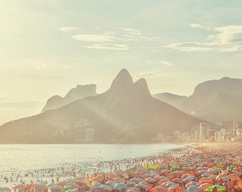 Brazil, Rio de Janeiro, Ipanema beach, ocean view, Brazil photography, large wall art print, fine art #040